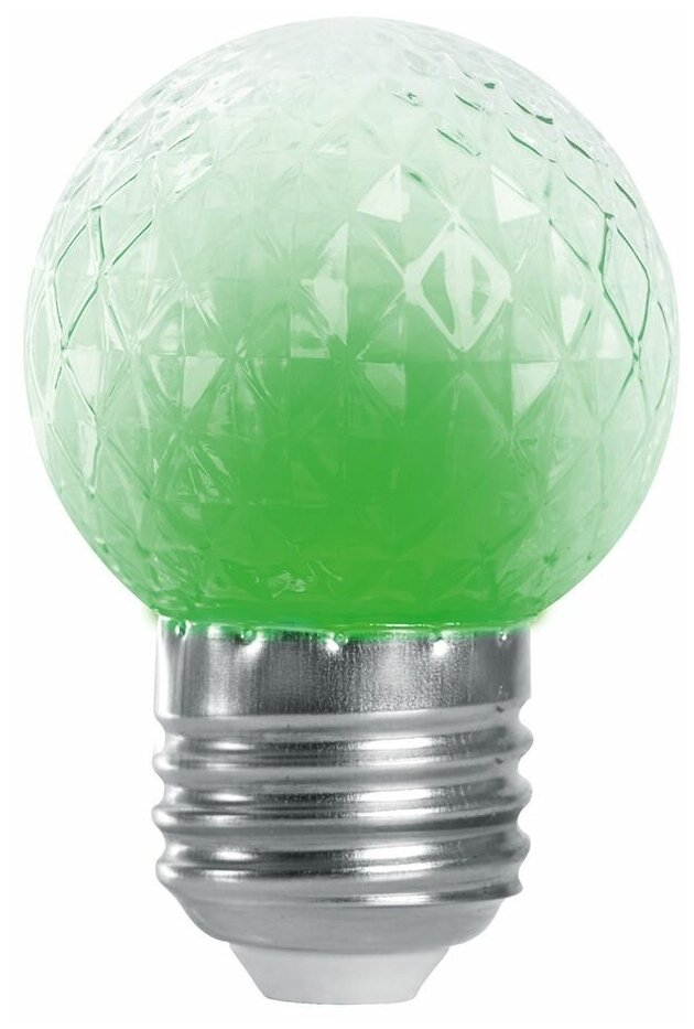 Лампа-строб, (1W) 230V E27 зеленый G45 , LB-377 3шт