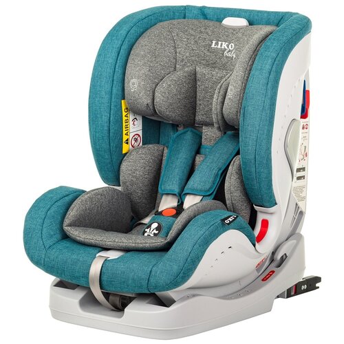 Автокресло группа 0/1/2/3 (до 36 кг) Liko Baby Sprinter Isofit (Isofix), волна в точку