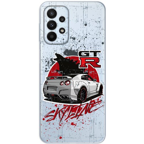 Силиконовый чехол Mcover для Samsung A23 с рисунком Nissan GTR Skyline силиконовый чехол mcover для realme c3 с рисунком nissan gtr skyline