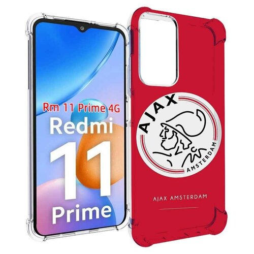 Чехол MyPads фк аякс амстердам для Xiaomi Redmi 11 Prime 4G задняя-панель-накладка-бампер чехол mypads фк аякс амстердам для oukitel wp16 задняя панель накладка бампер