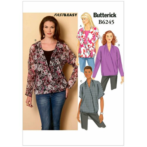 Выкройка BUTTERICK №6245 Блузка выкройка butterick 6248 туника пуловер