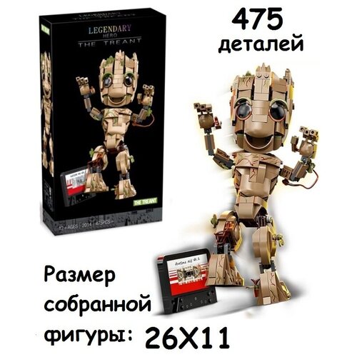 конструктор lepin 66017 супергерои я есть грут 475 дет Конструктор Я Грут, Супергерои, Стражи Галактики 475 деталей 2014