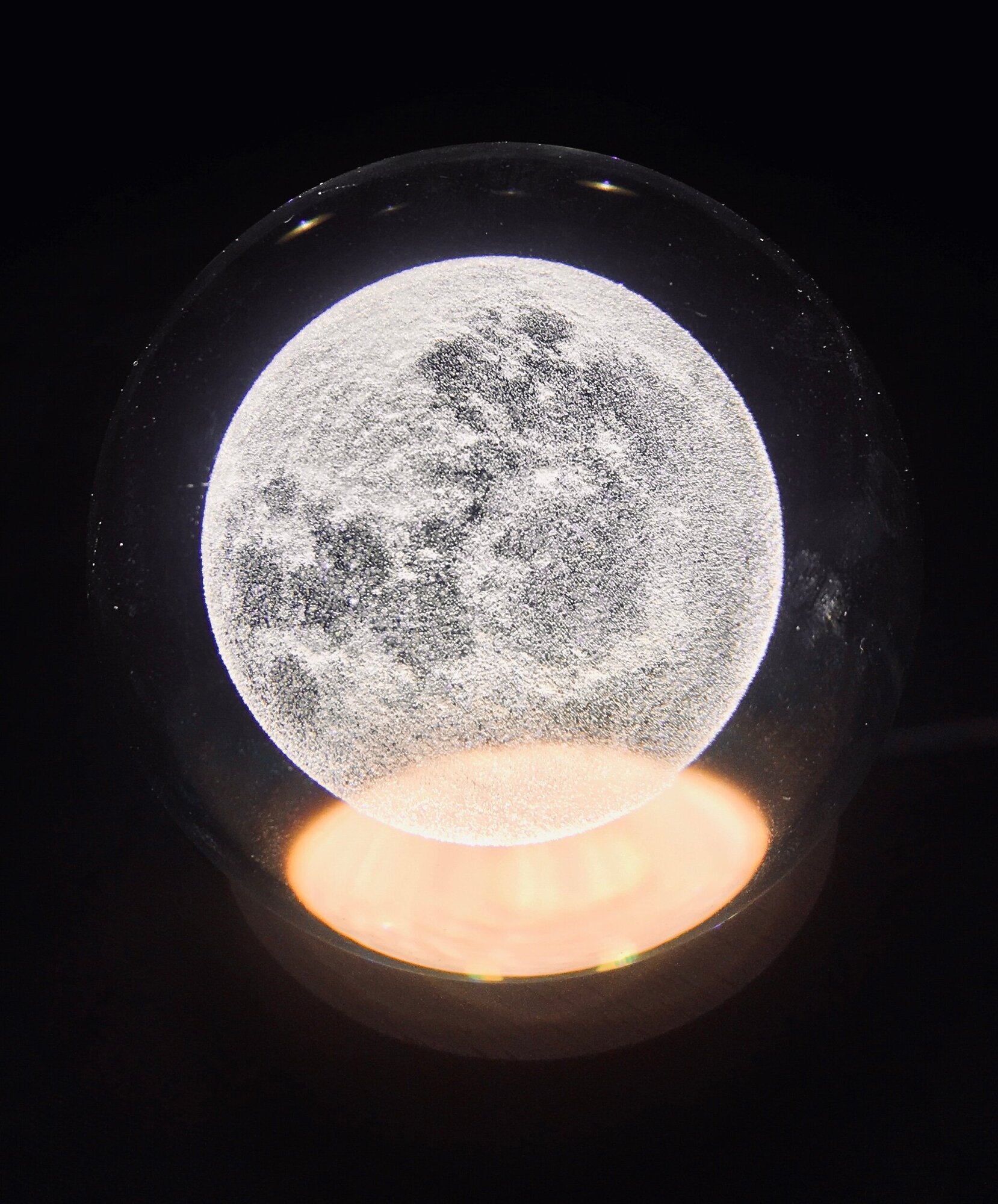 шарик 3D LED Луна Светильник - ночник детский настольный - фотография № 1