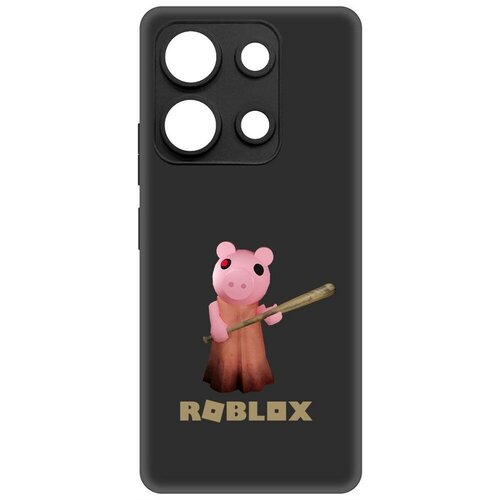 Чехол-накладка Krutoff Soft Case Roblox-Пигги для INFINIX Note 30 черный чехол накладка krutoff soft case roblox пигги для tcl 30 se черный