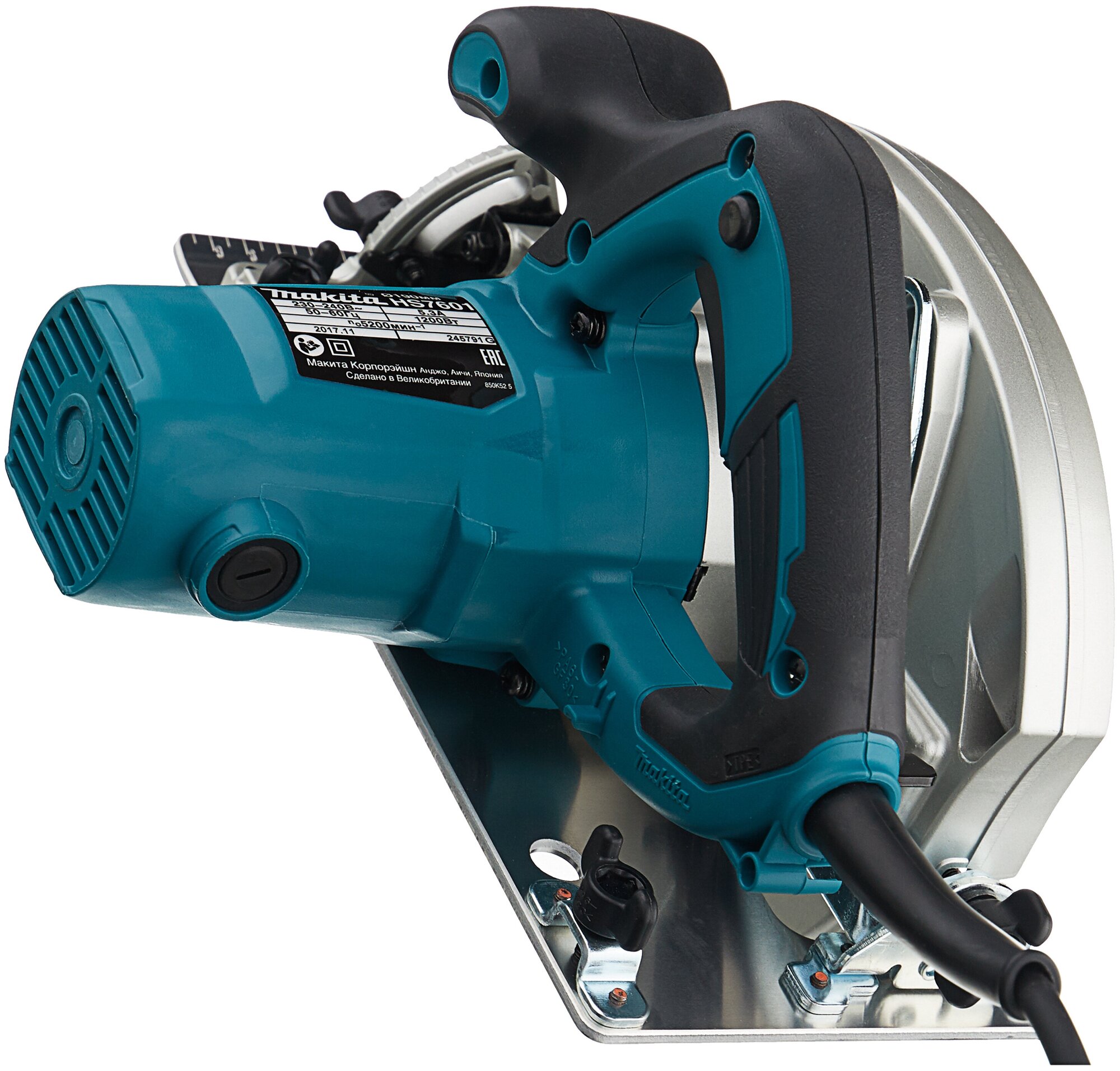 Дисковая пила Makita HS7601, 1200 Вт синий/серебристый - фотография № 5