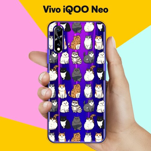 Силиконовый чехол на Vivo iQOO Neo Коты / для Виво иКуОО Нео силиконовый чехол на vivo iqoo neo виво iqoo нео блестящая радуга рисунок