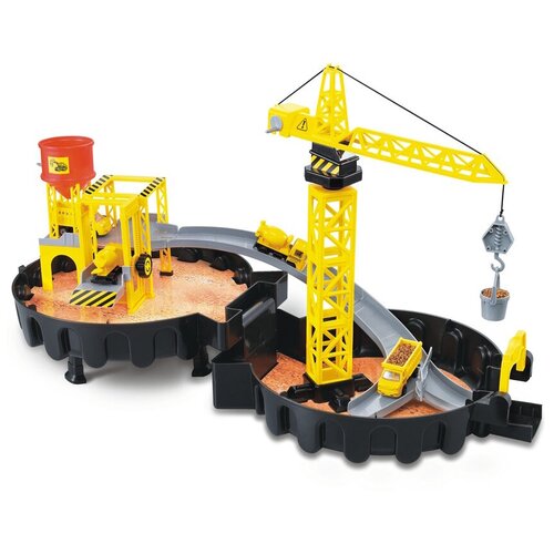 фото Shantou gepai игровой набор 2-х уровневая строительная площадка, машинки wheel garage wy205, желтый/оранжевый/серый/черный