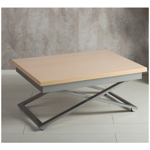 Стол-трансформер Levmar Accord D31/S59 Выбеленный дуб/Серебро Выбеленный дуб/Серебро