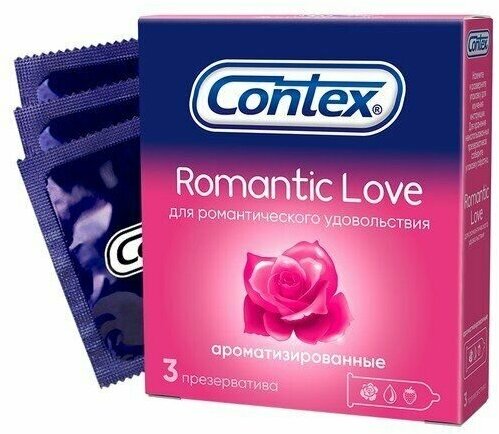 Презервативы ароматизированные Romantic Love Contex/Контекс 3шт