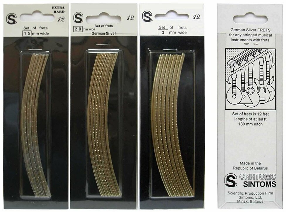 Комплект ремонтных ладов для гитары Sintoms REF240117S из нейзильбера ширина 2.5мм, Sintoms (Синтомс)