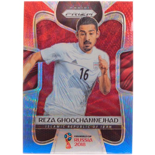 Коллекционная карточка Panini Prizm FIFA World Cup Russia 2018 #114 Reza Ghoochannejhad - Red Blue Wave S0189 коллекционная карточка panini prizm fifa world cup russia 2018 237 marcus berg blue red wave s0274