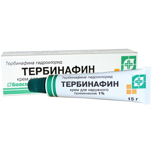 Тербинафин крем д/нар. прим., 1%, 15 г, 1 шт.