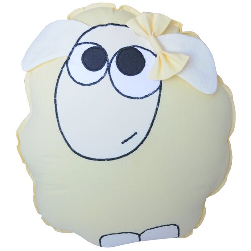 фото Подушка-бортик "овечка желтая с желтым бантиком", 35*30 см, 100% хлопок childrens textiles