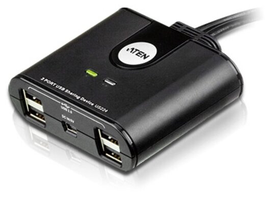 USB Переключатель ATEN US224 / US224-AT, 2-портовый USB 2.0 коммутатор для 4-х перифери... ATEN US224-AT