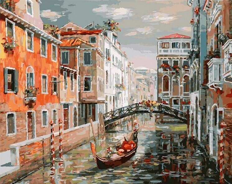 Венеция. Канал Сан Джованни Латерано живопись на холсте 40*50см