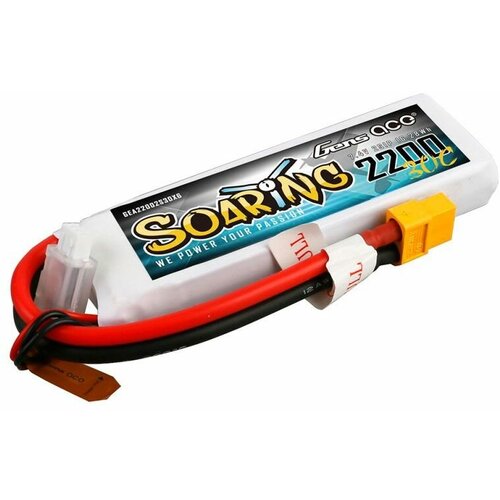 Аккумулятор GensAce Soaring 7.4V 2S1P 2200mAh 30C с разъемом XT60
