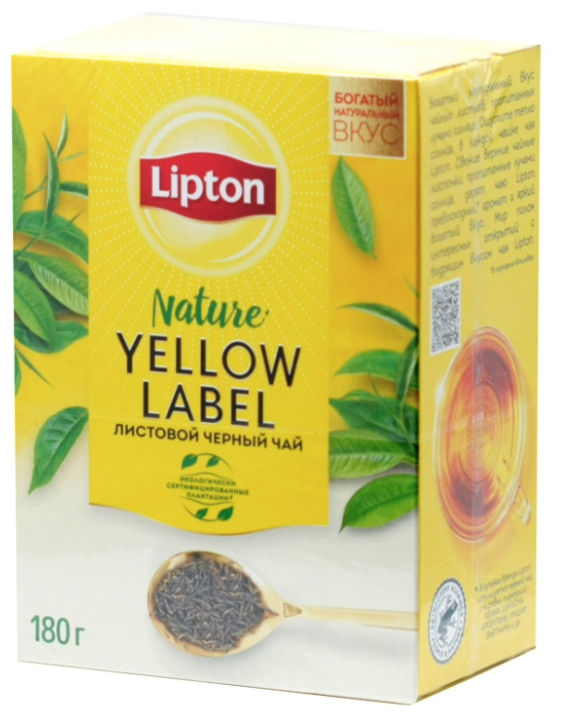 Чай черный Lipton Yellow Label листовой, 180 г - фотография № 6