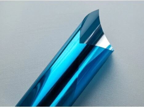 Солнцезащитная голубая зеркальная плёнка SunControl R TURQUOISE 15% (бирюза) на окна (1,52 х0.5 м)