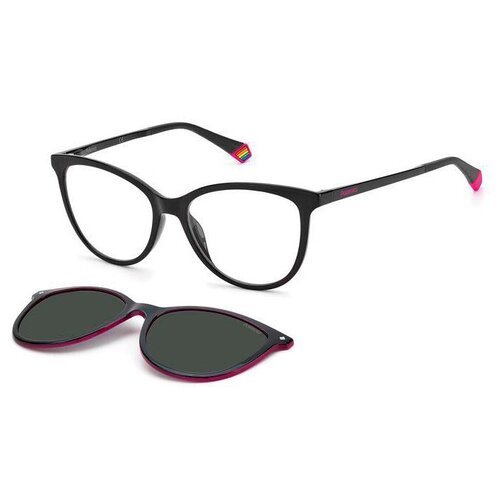фото Солнцезащитные очки polaroid, прямоугольные, оправа: пластик, для женщин, черный