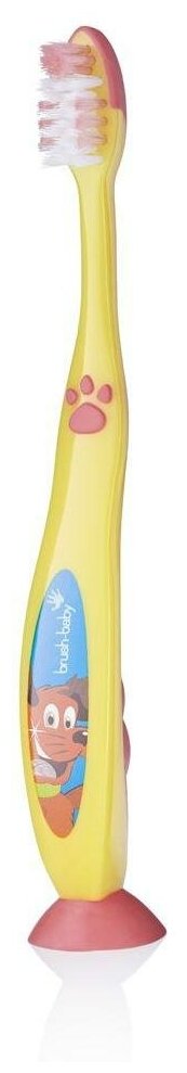 Зубная щетка Brush Baby FlossBrush 6+ лет, yellow