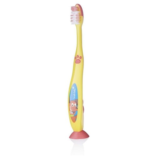 Зубная щетка Brush Baby FlossBrush 6+ лет, yellow brush baby flossbrush зубная щетка 0 3 года бирюзовая