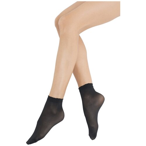 фото Женские носки omsa средние, капроновые, 40 den, размер one size, черный