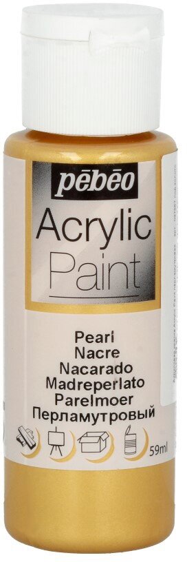 Краска акриловая 'PEBEO' Acrylic Paint для декора перламутровая 59 мл цвет 097878 синяя ночь