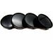 Колпачки, заглушки на литые диски Techline, Ijitsu, Vossen 60/56/10 мм универсальные черные, комплект 4 шт.