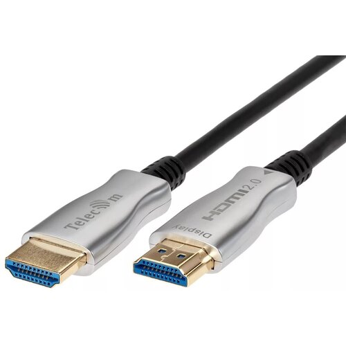 Активный оптический кабель HDMI 19M/M, ver. 2.0, 4K@60 Hz 20m Telecom telecom кабель hdmi 19m m ver 2 1 8k 60 hz 4 5m telecom