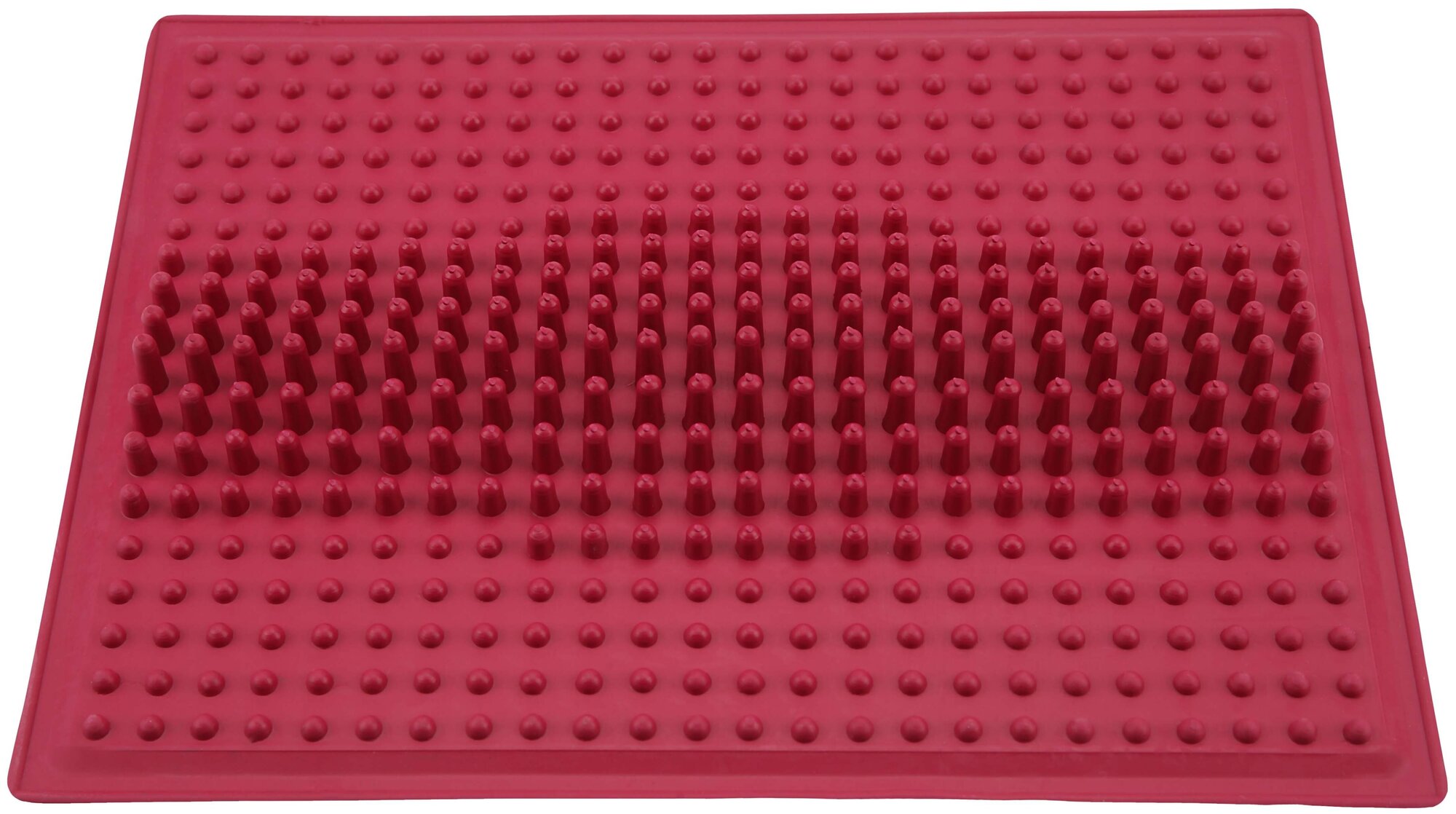Коврик массажный (прямоугольный 350х270 мм) красный точечного массажа стоп