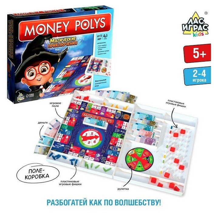 Лас Играс KIDS Настольная экономическая игра Монополия «Магические приключения»