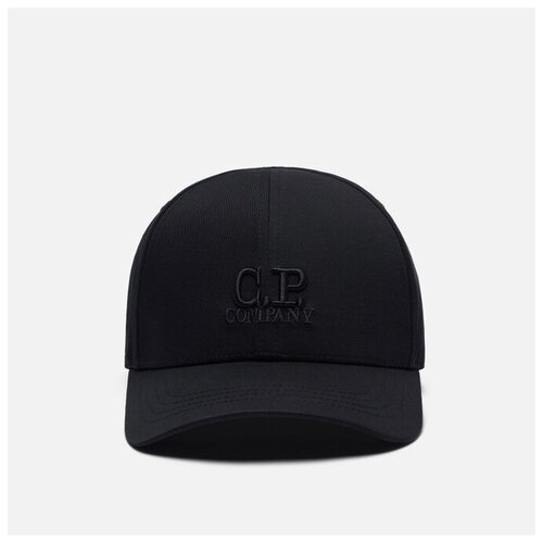 фото Кепка c.p. company embroidered logo gabardine чёрный , размер one size