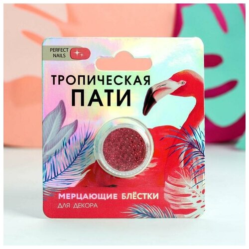 Beauty Fox Мелкие блёстки для декора ногтей «Тропическая пати», цвет фуксия матовая помада для губ beauty drops оттенок 2 фуксия beauty fox