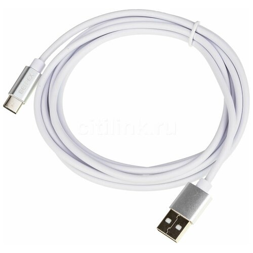 Кабель USB Type-C (m) - USB (m), 2м, 2.4A, белый кабель redline ут000013456 usb type c m usb a m 0 2м белый