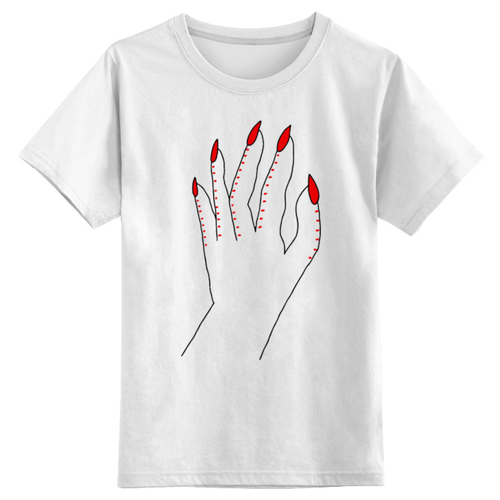 Детская футболка классическая унисекс Женская рука #1751364 (цвет: белый, пол: МУЖ, размер: 5XS) Printio белого цвета