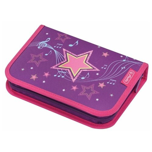 Herlitz Пенал Melody Star (50020805-4), фиолетовый herlitz пенал rainbow fairy 50014309 розовый голубой