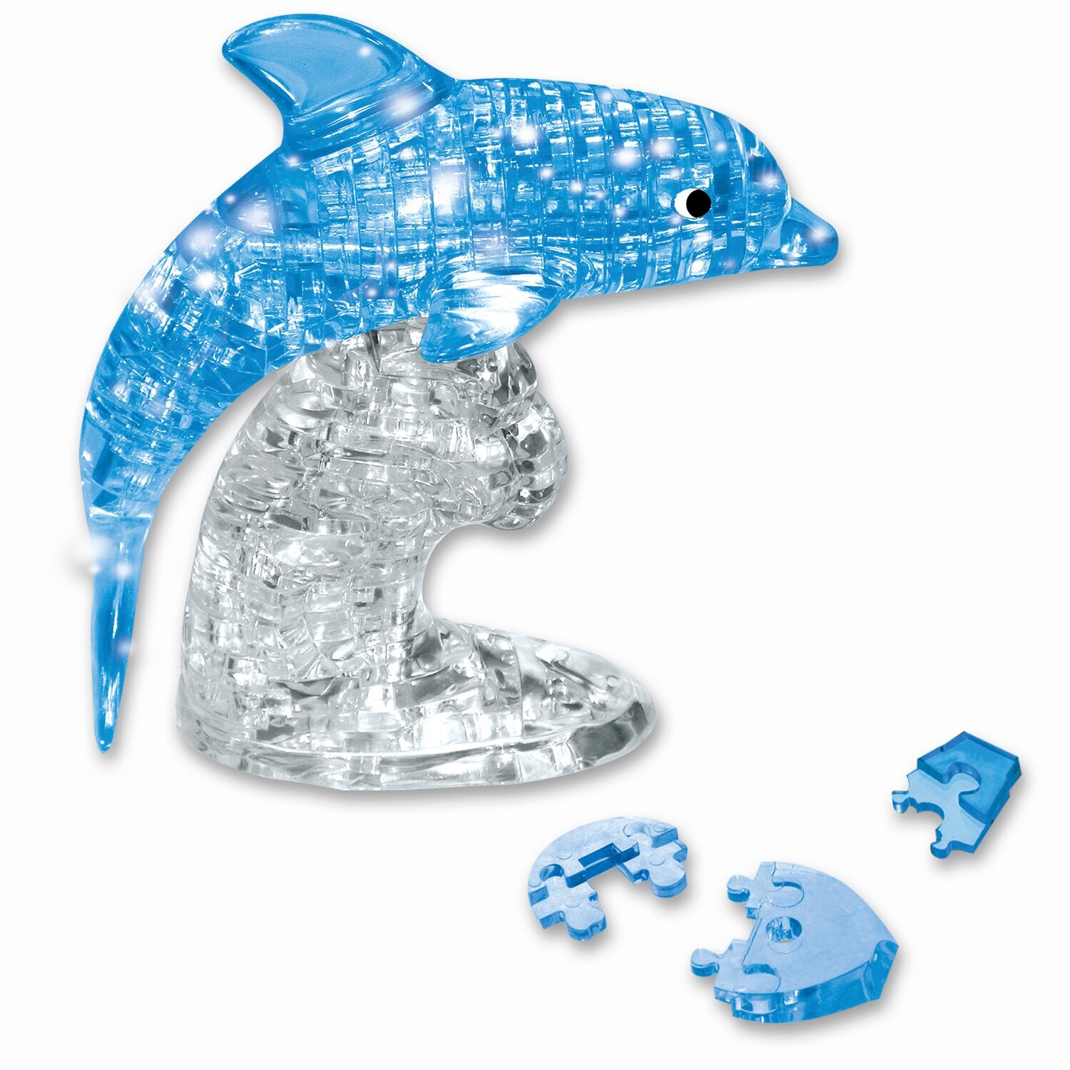 Пазл 3D. Магия кристаллов Дельфин, 95 деталей Bondibon - фото №1