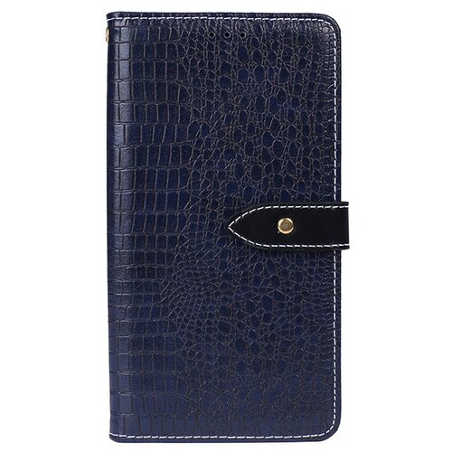 фото Чехол-книжка mypads для zte blade v10 с фактурной прошивкой рельефа кожи крокодила с застежкой и визитницей синий