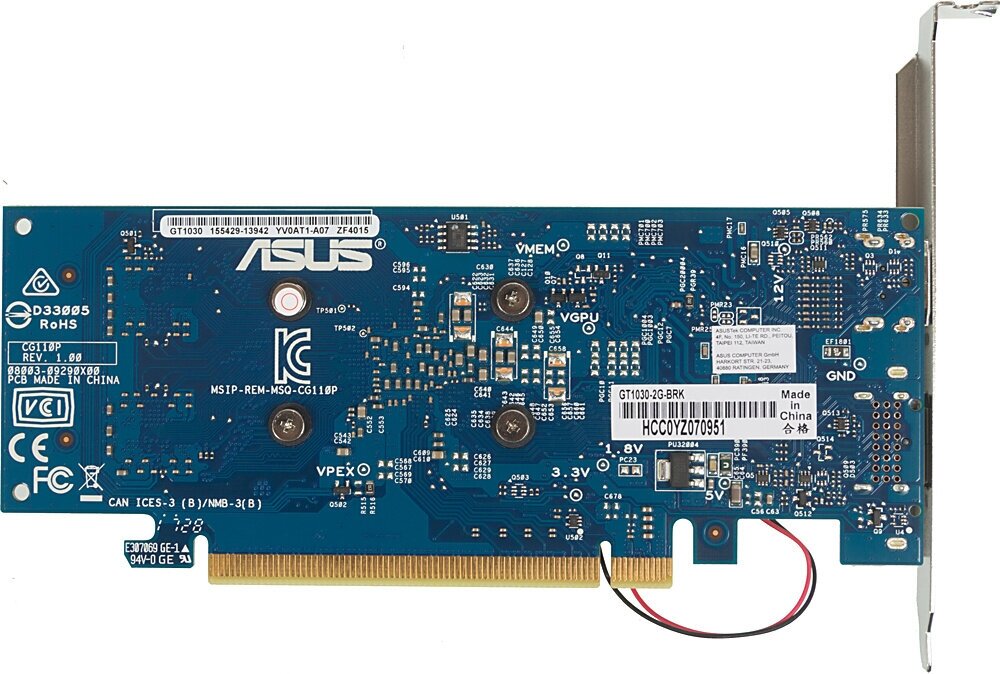 Видеокарта ASUS GeForce GT 1030 2GB LP (GT1030-2G-BRK)