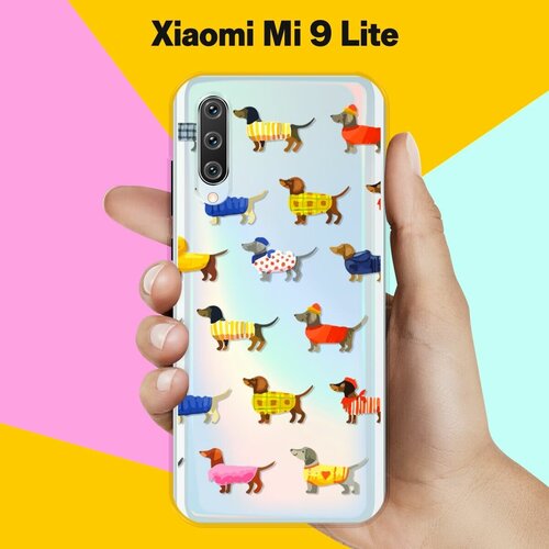 силиконовый чехол на xiaomi mi 9 lite коты для сяоми ми 9 лайт Силиконовый чехол на Xiaomi Mi 9 Lite Одежда для такс / для Сяоми Ми 9 Лайт