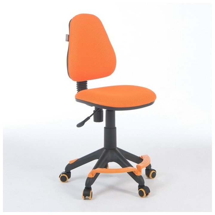 Кресло детское Бюрократ KD-4-F оранжевый TW-96-1 крестовина пластик, с подставкой. для ног