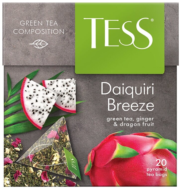 Чай зеленый Tess Daiquiri breeze в пирамидках 20 пак.