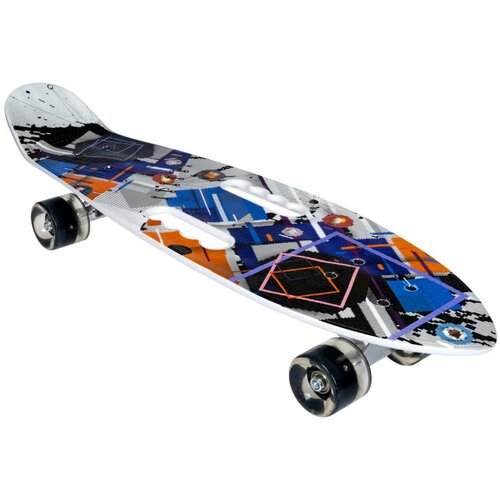 Пластиковый скейтборд, дека 27"x 8", колеса светящиеся Т104622