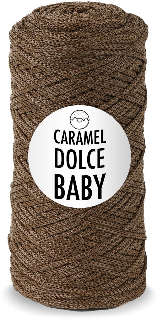 Шнур для вязания Caramel DOLCE Baby 2мм, Цвет: Шоколадный капкейк, 240м/140г, карамель дольче бэби