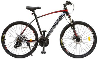 Горный (MTB) велосипед HOGGER Riser 26 MD (2021) черный/серый/красный 17" (требует финальной сборки)