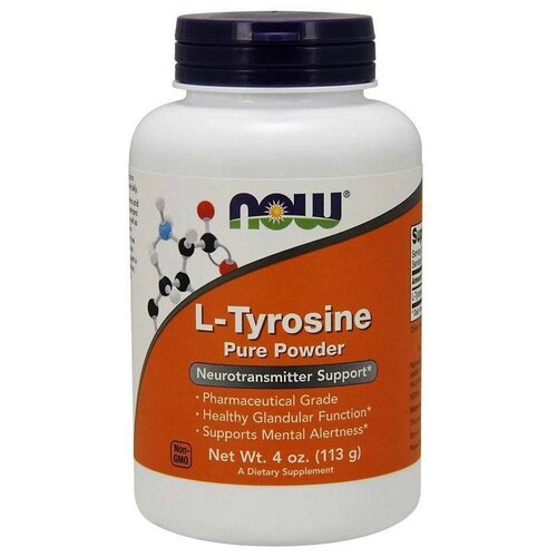 Аминокислота NOW L-Tyrosine Powder, нейтральный, 113 гр.