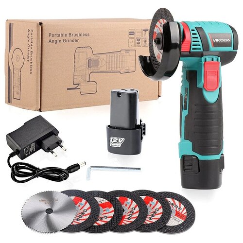 Мини угловая шлифовальная машина бесщеточная 2 акб 12v 2 ач зу 590000₽