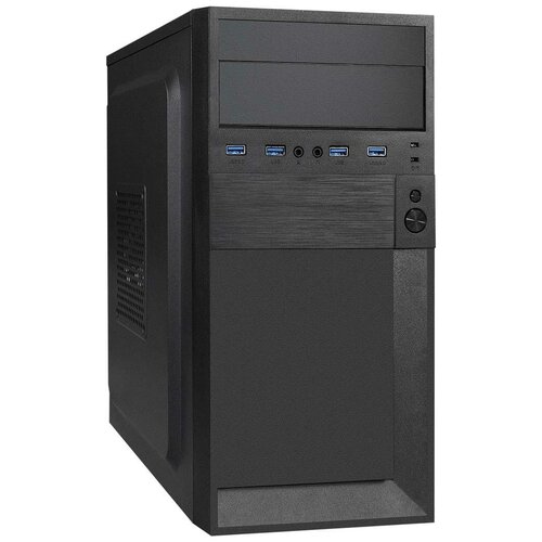 Exegate EX291153RUS Корпус Minitower ExeGate BAA-105U4-01-AA500 (mATX, AA500 с вент. 8см, 4*USB3.0, HD аудио, черный) корпус microatx exegate baa 105u4 01 без бп чёрный