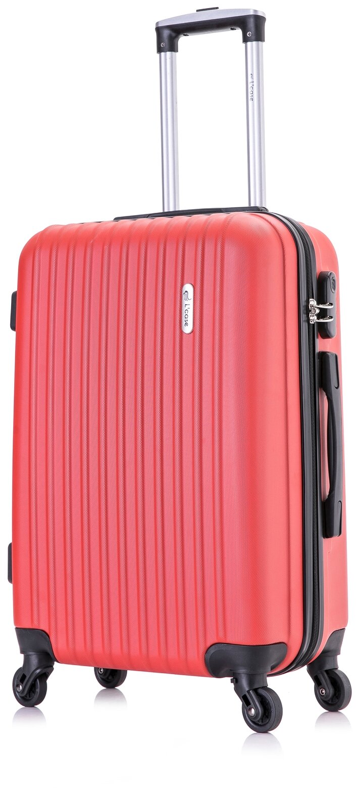 Чемодан L’Case Krabi M 63х40х25см (22) со съемными колесами. Красный (3,16 кг)