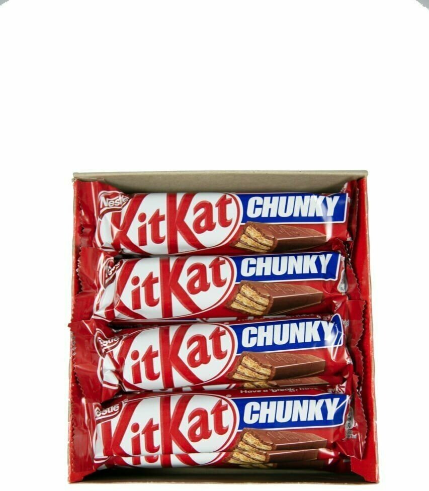 Шоколадный батончик KitKat Chunky с хрустящей вафлей, 12 шт x 38 г. - фотография № 2